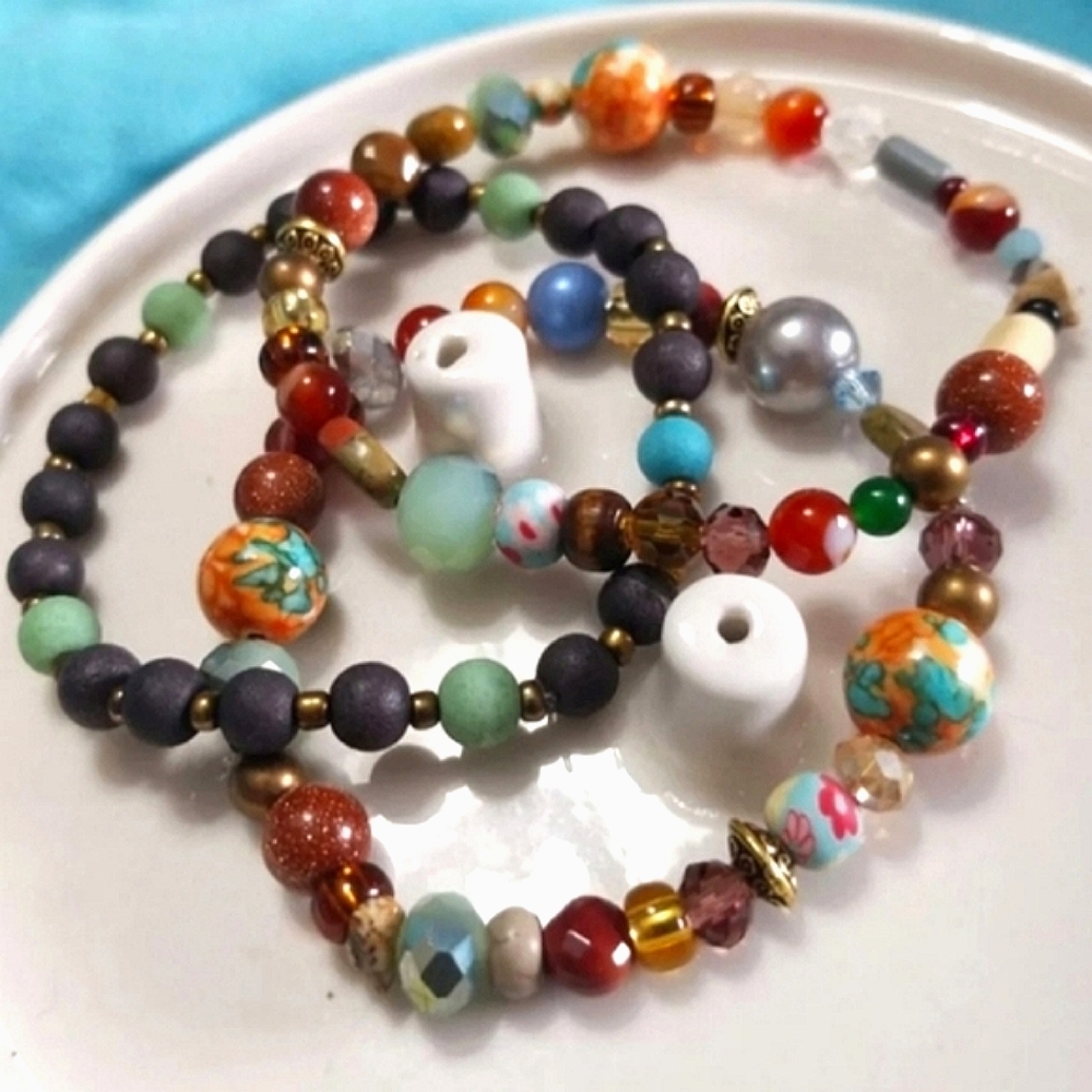 Sandstone Faceted Bracelet lot